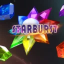 Starburst slot by NetEnt — expanding rainbow wilds with gemstone symbols on a 5x3 cosmic grid